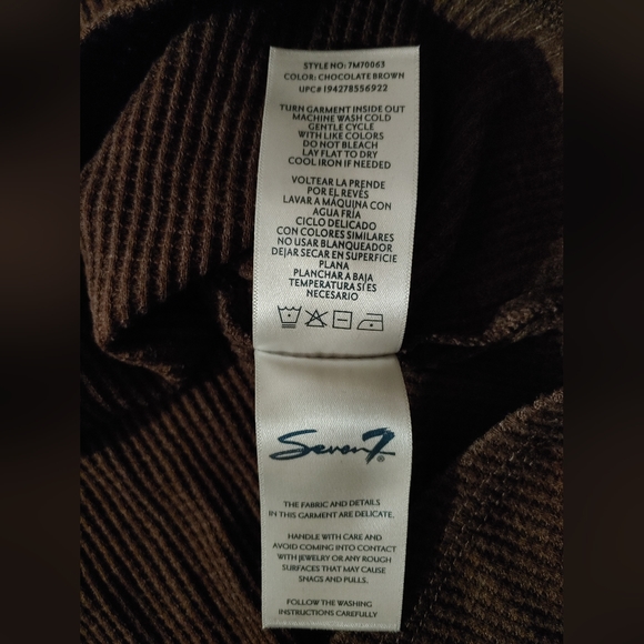 NWT Seven7 Waffle Knit Shirt, Brown, XXL - Picture 6 of 6